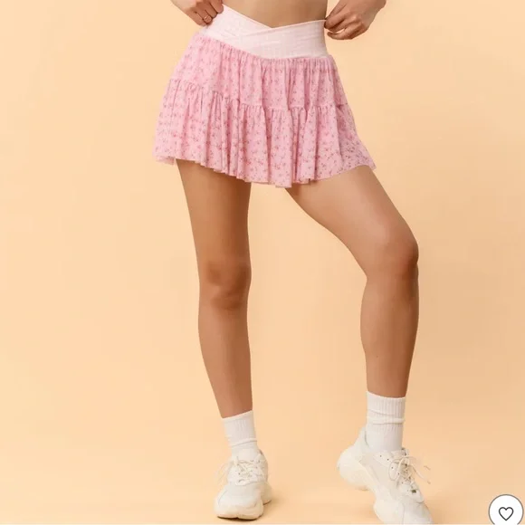 New Blogilates Women's Ballerina Skort - Pink Gingham M - Picture 4 of 15